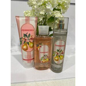 Bath & Body Works “Pearberry ” NEW 3-Pc Full Size Set